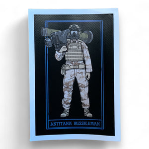 Goons Up Marine Missileman Desert Jav Sticker