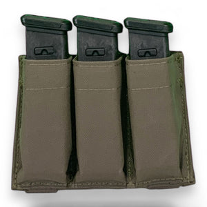 Slick Triple Pistol Mag Pouch With Kydex