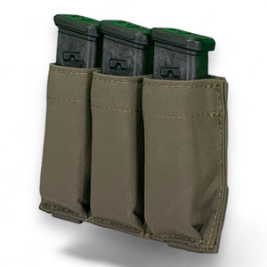 Slick Triple Pistol Mag Pouch With Kydex