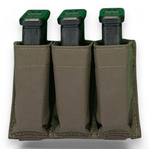 Slick Triple Pistol Mag Pouch With Kydex