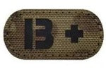 Load image into Gallery viewer, 1&quot;x2&quot;  Laser Cut Camo Blood Type Patch