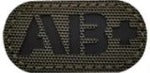 1"x2" Tactical Laser Cut Ranger Green Blood Type Patch-Positive