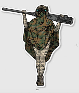 Goons Up Boo M2 MARPAT Woodland Sticker