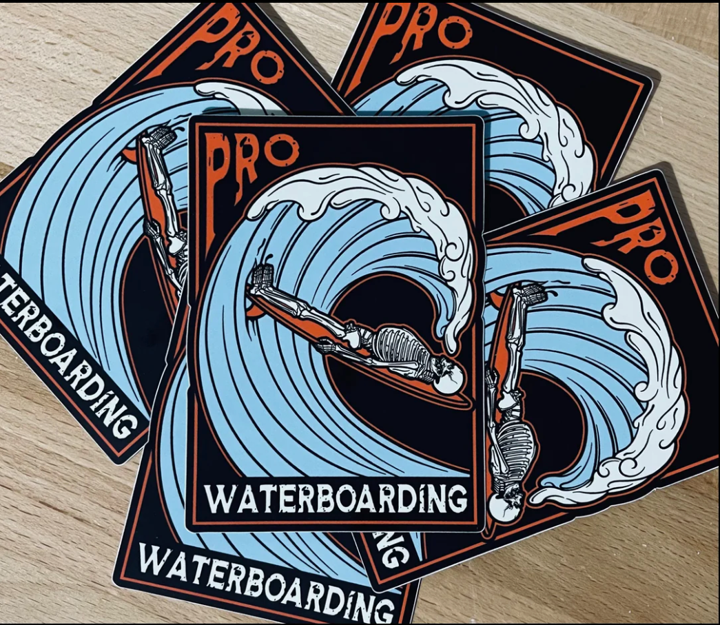 Waterboarding” 5 inch Sticker